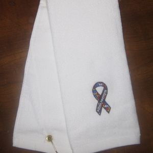 Autism Golf Bag Towel With Hook